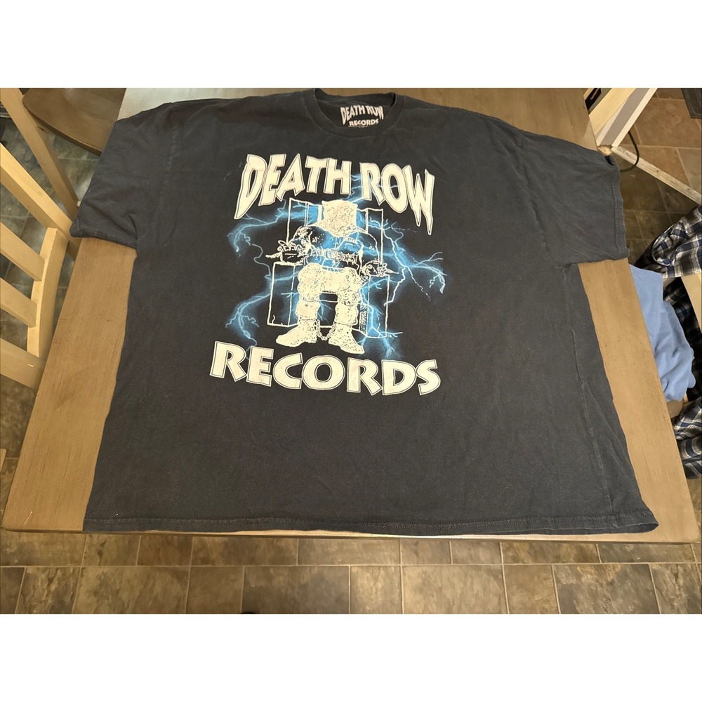 Death Row Records Electric Chair Black T-Shirt Size 4X